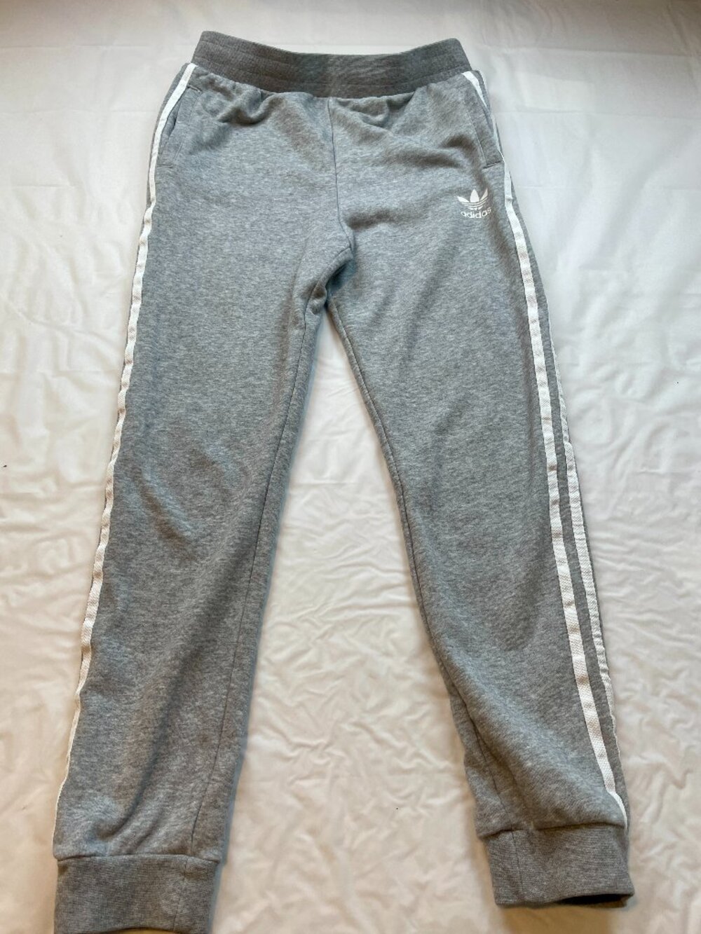 Adidas Big Boys Grey Sweatpants Size L